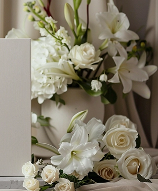 Baltos laidotuvių gėlės